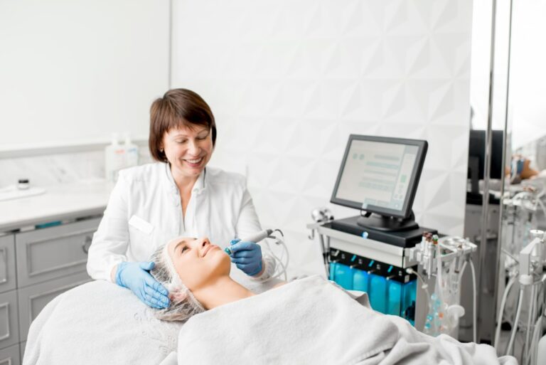 senior woman cosmetologist during the procedure 2025 03 15 18 43 21 utc